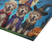 Neufundland Hunde Pumpkin Halloween Funny Schneidebrett (Ecke)