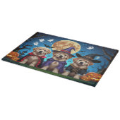 Neufundland Hunde Pumpkin Halloween Funny Schneidebrett (Ecke)