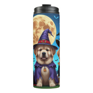 Neufundland Hunde Pumpkin Halloween Funny Thermosbecher