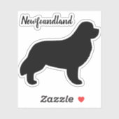Neufundland Hunde Silhouette Neuf Vinyl Sticker (Blatt)
