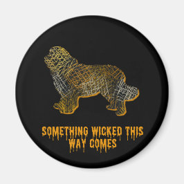 Neufundland Hunde Silhouette Spaß Halloween Magnet