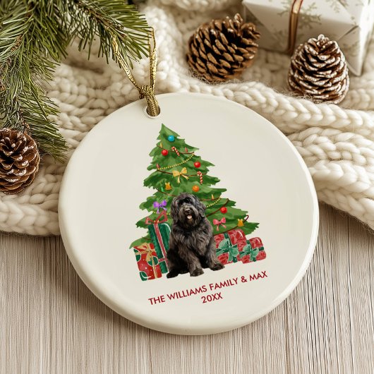 Neufundland Hunde Weihnachten Keramik Ornament