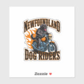 Neufundland-Hundefahrer Aufkleber (Blatt)