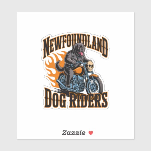 Neufundland-Hundefahrer Aufkleber (Blatt)