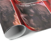 Neufundland - Hundegefecht Personalisiert Geschenkpapier (Rolleneckpunkt)