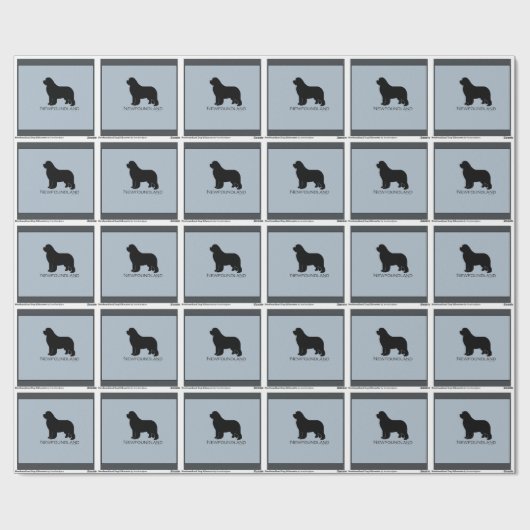 Neufundland-Hundegeschenkverpackung Geschenkpapier (Flach)