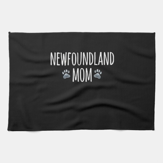 Neufundland-Hundemutter | Hundepfoten Geschirrtuch (Horizontal)