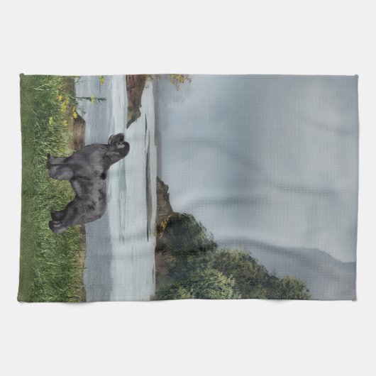 Neufundland-Hunderiver valley Geschirrtuch (Horizontal)