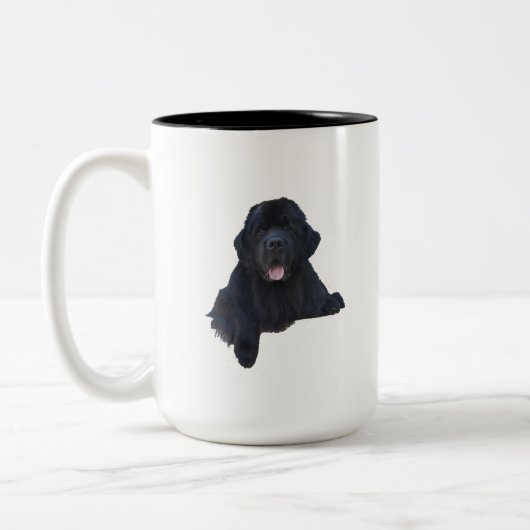 Neufundland-HundeTasse Zweifarbige Tasse (Links)