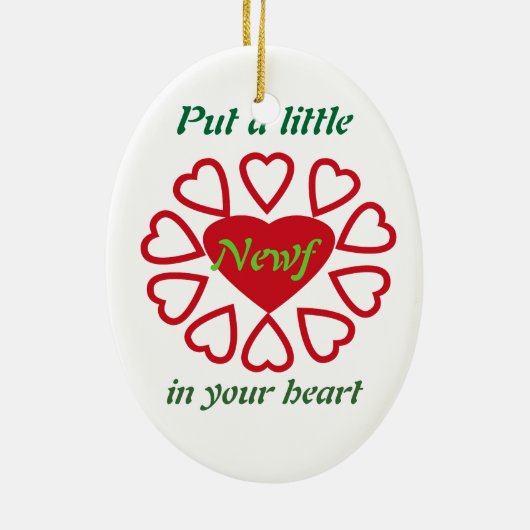 Neufundland-Hundeverzierung Keramikornament (Hinten)