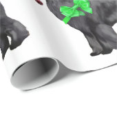 Neufundland-HundeweihnachtsPackpapier Geschenkpapier (Rolleneckpunkt)