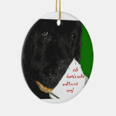 Neufundland-Hundweihnachtsverzierung Keramikornament (Rechts)