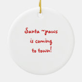 Neufundland-Hundweihnachtsverzierung Keramikornament (Hinten)