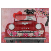 Neufundland im Auto mit Herz Schneidebrett (Vorderseite)