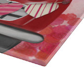 Neufundland im Auto mit Herz Schneidebrett (Ecke)