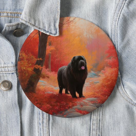 Neufundland im Herbst Leaves Fall Inspiriert Button (Beispiel)