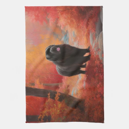 Neufundland im Herbst Leaves Fall Inspiriert Geschirrtuch (Vertikal)