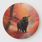 Neufundland im Herbst Leaves Fall Inspiriert Große Wanduhr (Vorderseite)