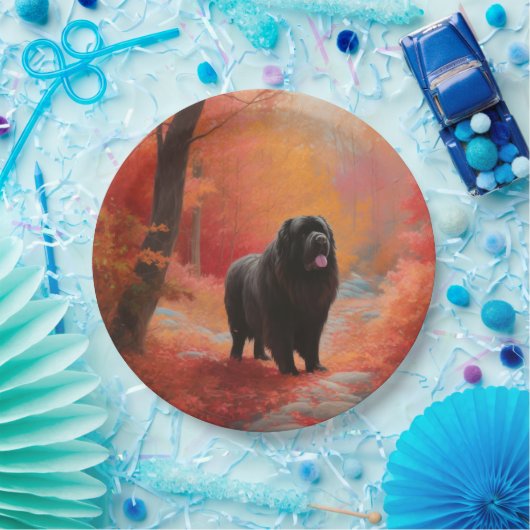 Neufundland im Herbst Leaves Fall Inspiriert Pappteller (Party)