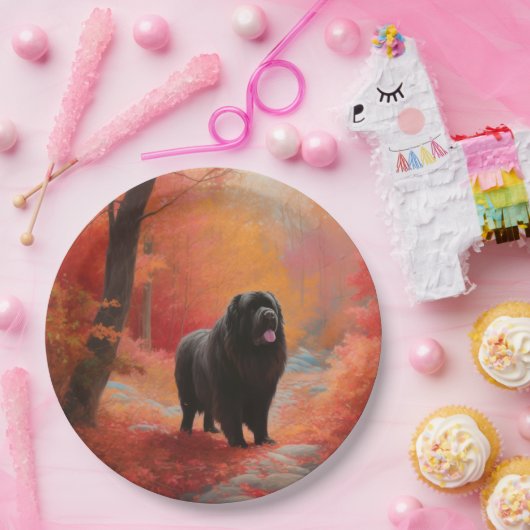 Neufundland im Herbst Leaves Fall Inspiriert Pappteller (Party)