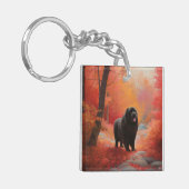 Neufundland im Herbst Leaves Fall Inspiriert Schlüsselanhänger (Vorderseite links)