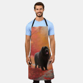 Neufundland im Herbst Leaves Fall Inspiriert Schürze (Getragen)