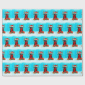 Neufundland im Schnee mit Weihnachtsgeschenken Geschenkpapier (Flach)