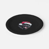 Neufundland in einem klassischen T - Shirt der Wei Pappteller (Schrägansicht)