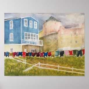 NEUFUNDLAND KANADA - AQUARELL POSTER
