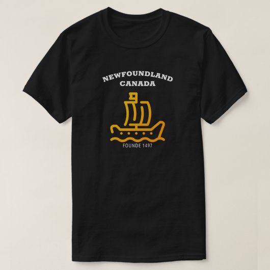 Neufundland Kanada gründete 1497 Old Ship T-Shirt (Design vorne)