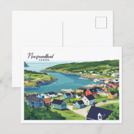 Neufundland Kanada Illustration Travel Postkarte