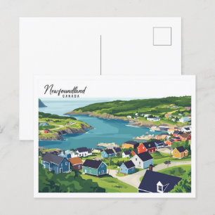 Neufundland Kanada Illustration Travel Postkarte