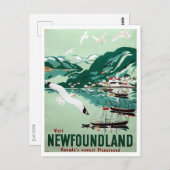 Neufundland, Kanada, Retro Travel Postkarte (Vorne/Hinten)