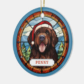 Neufundland Keramik Circle Ornament (Links)