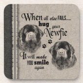 Neufundland-Kunst, wenn alles zitiert versage Getränkeuntersetzer (Vorderseite)