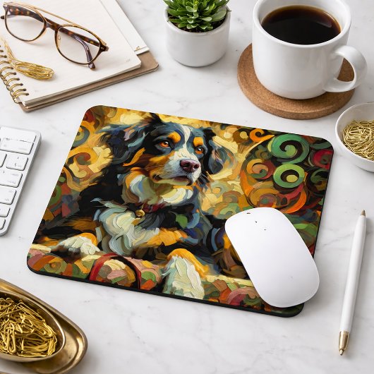 Neufundland-Kunsthandwerk in Acrylic Paint Style Mousepad
