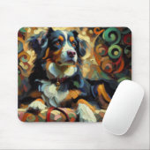 Neufundland-Kunsthandwerk in Acrylic Paint Style Mousepad (Mit Mouse)