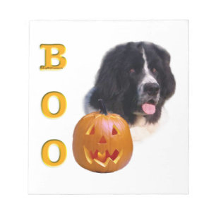 Neufundland Landseer Halloween Boo Notizblock