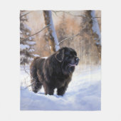 Neufundland Let It Snow Christmas Fleecedecke (Vorderseite)