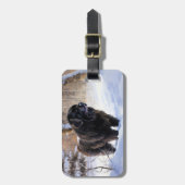 Neufundland Let It Snow Christmas Gepäckanhänger (Vorderseite vertikal)