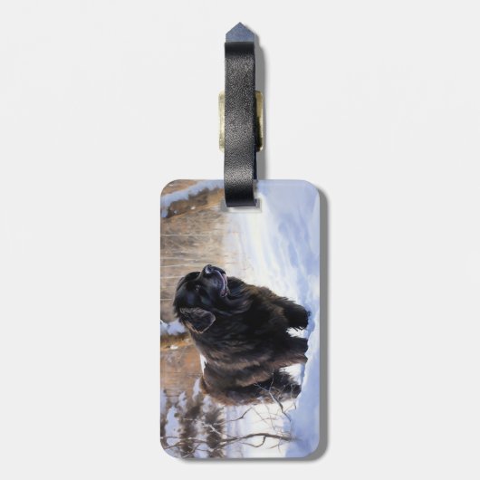 Neufundland Let It Snow Christmas Gepäckanhänger (Rückseite vertikal)