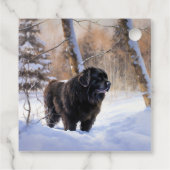 Neufundland Let It Snow Christmas Geschenkanhänger (Rückseite)