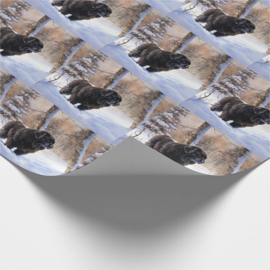 Neufundland Let It Snow Christmas Geschenkpapier (Ecke)