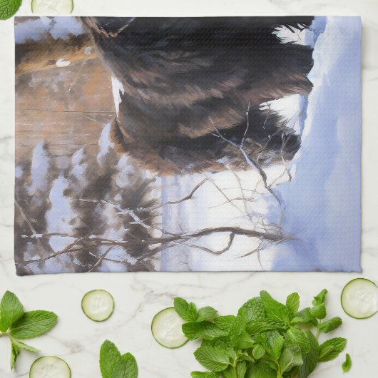 Neufundland Let It Snow Christmas Geschirrtuch (Gefaltet)