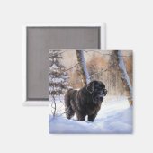 Neufundland Let It Snow Christmas Magnet (Vorderseite/Rückseite)