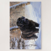 Neufundland Let It Snow Christmas Puzzle (Vertikal)