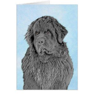 Neufundland Malerei - Niedliche Original Hunde Kun