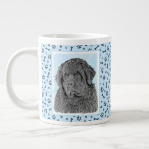 Neufundland Malerei - Niedliche Original Hunde Kun Jumbo-Tasse