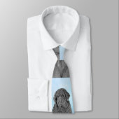 Neufundland Malerei - Niedliche Original Hunde Kun Krawatte (Gebunden)