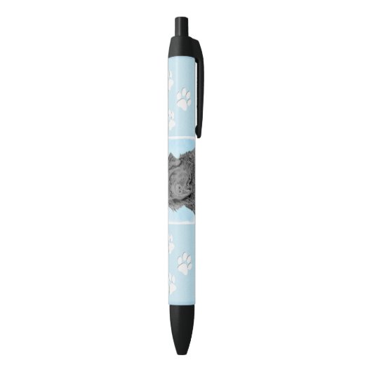 Neufundland-Malerei - Niedliche Original Hunde-Kun Kugelschreiber (Unterseite (Vertikal))
